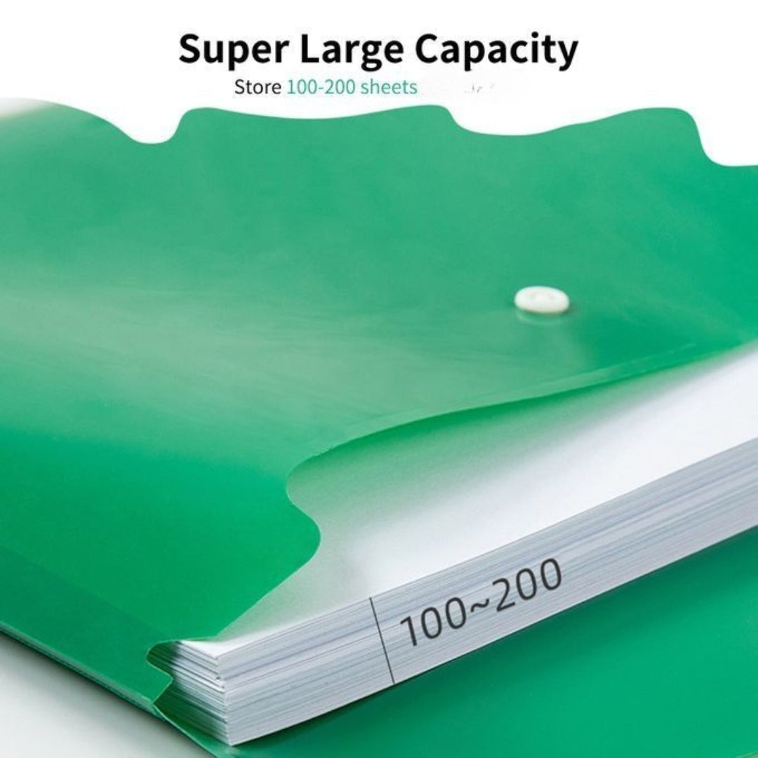 (5 Pcs.) A5 Size Button File Folder – Secure & Compact Document Holder
