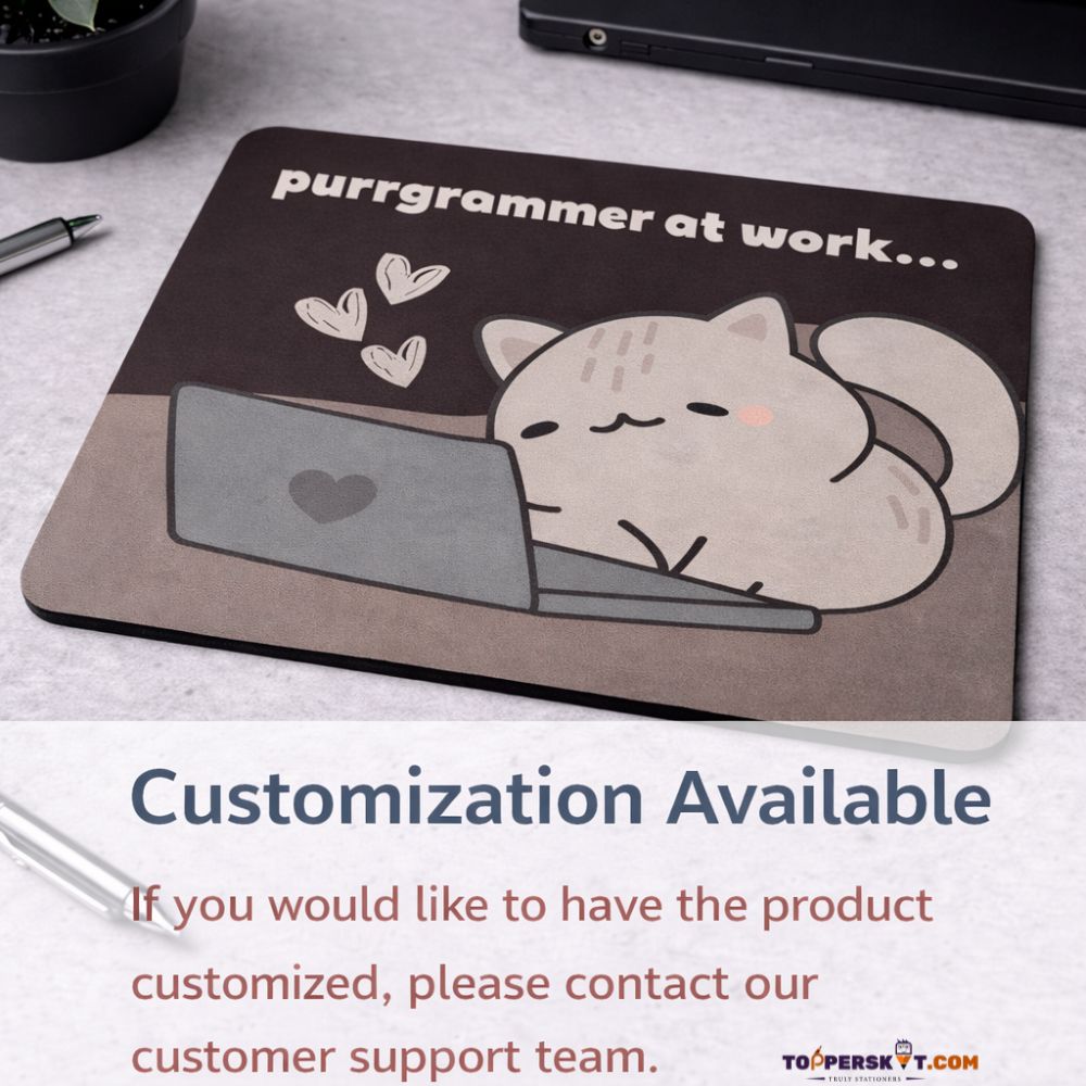 Purrgrammer at Work... New Design Mouse Pad – Foldable & Anti-Slip (Pack 0f 1)