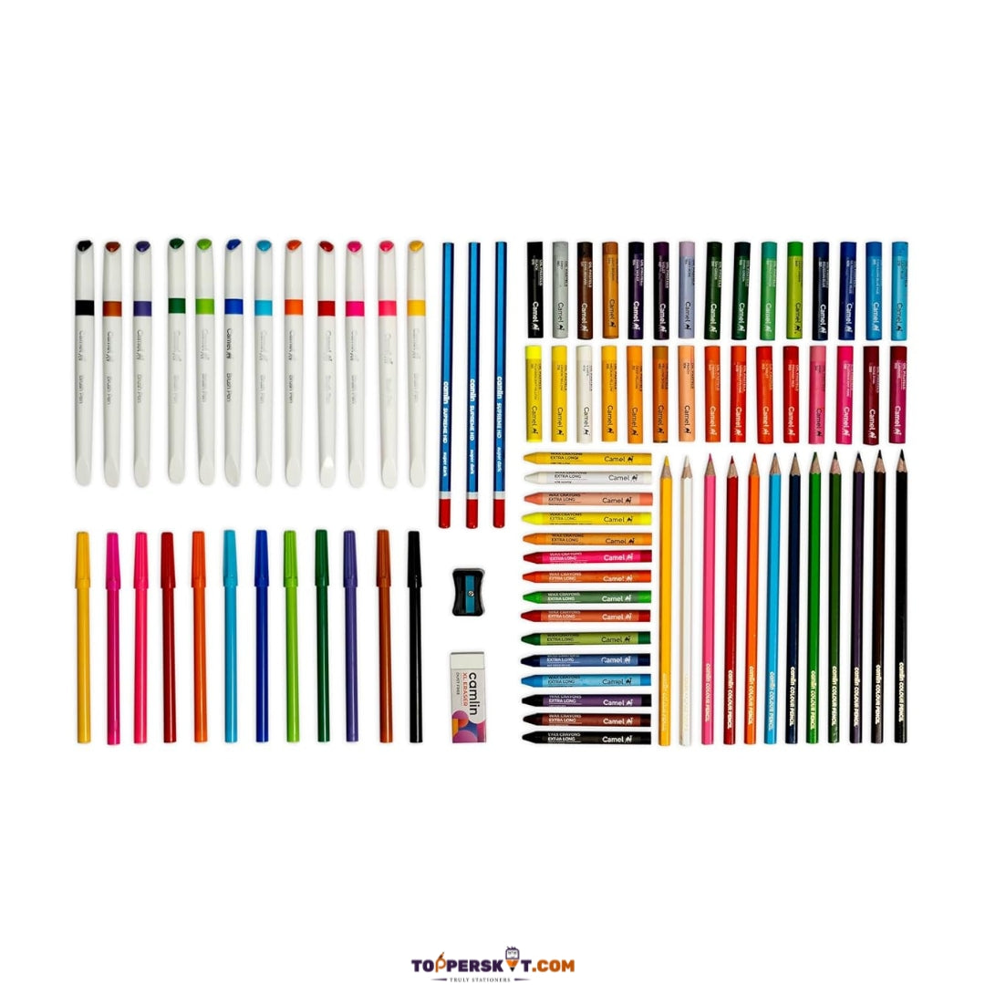 Camel Art Studio Premium Art Kit – 80+ Colors with Scented Sticker (Pack of 1)