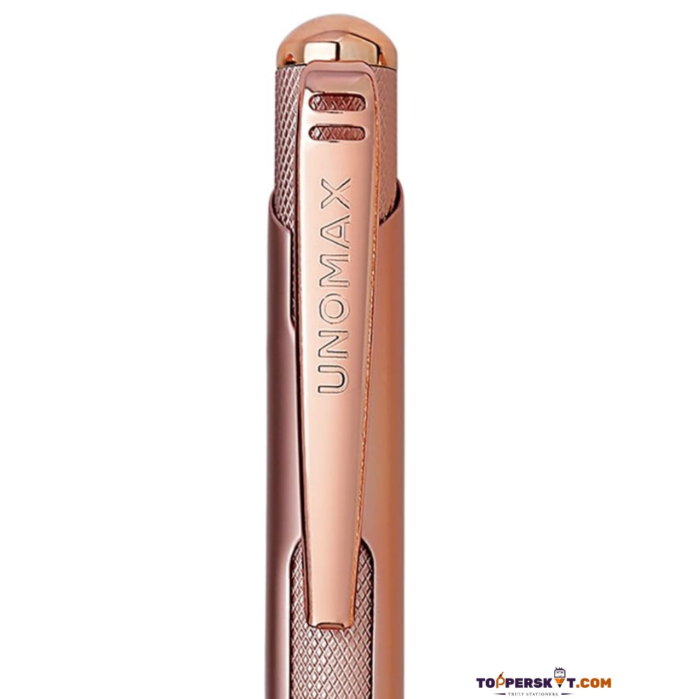Unomax Lumina Jet Ink Metal Body Pen - Blue Ink Precision Writing (Pack of 1)