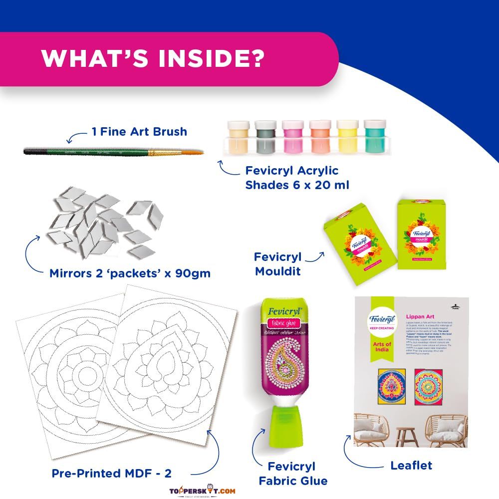 Fevicryl Madhubani Art Kit – Traditional Indian Art DIY Painting Set (Pack of 1)