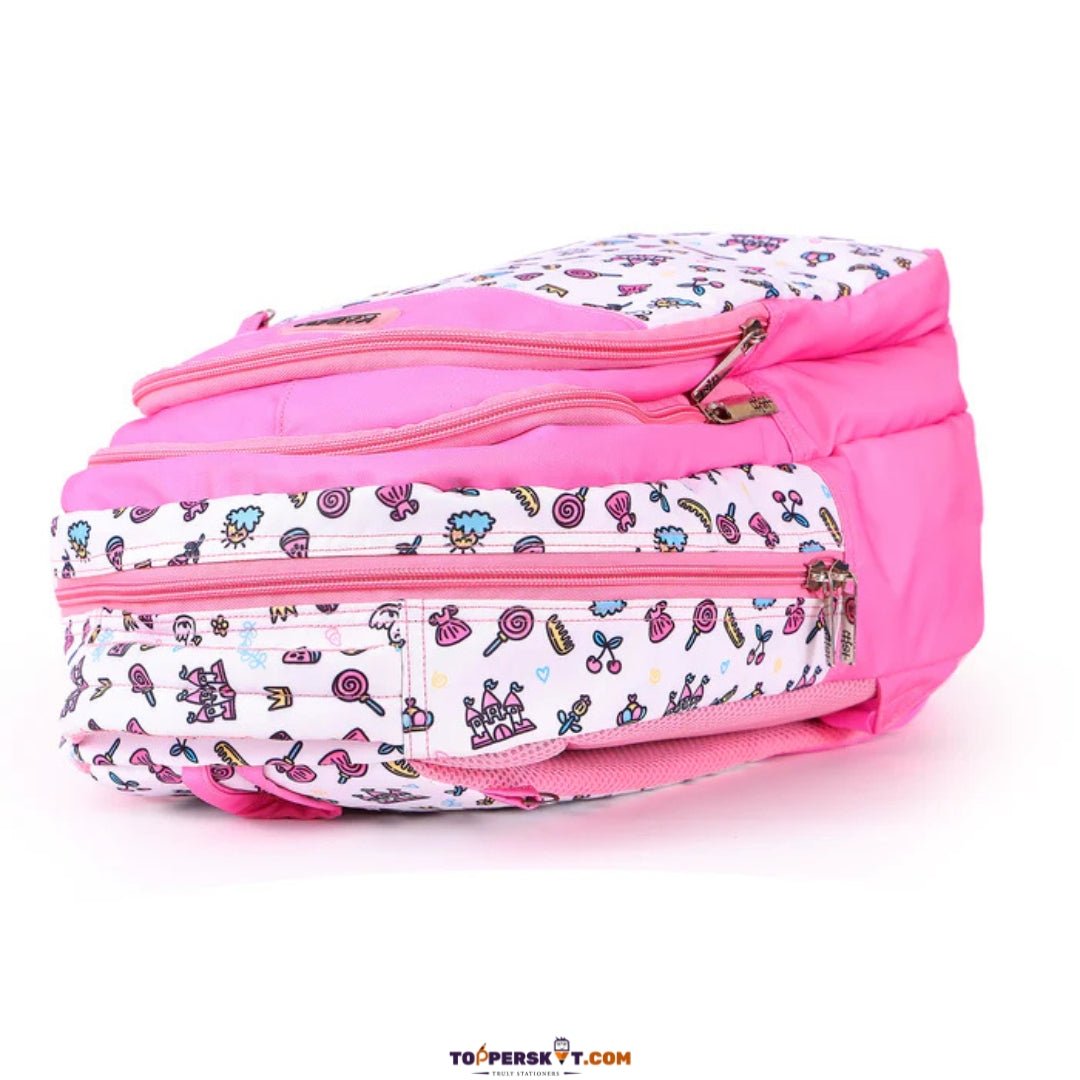 Kaban Pink Blossom Backpack – 20L Stylish &Durable Bag for School & Travel (Pack of 1)