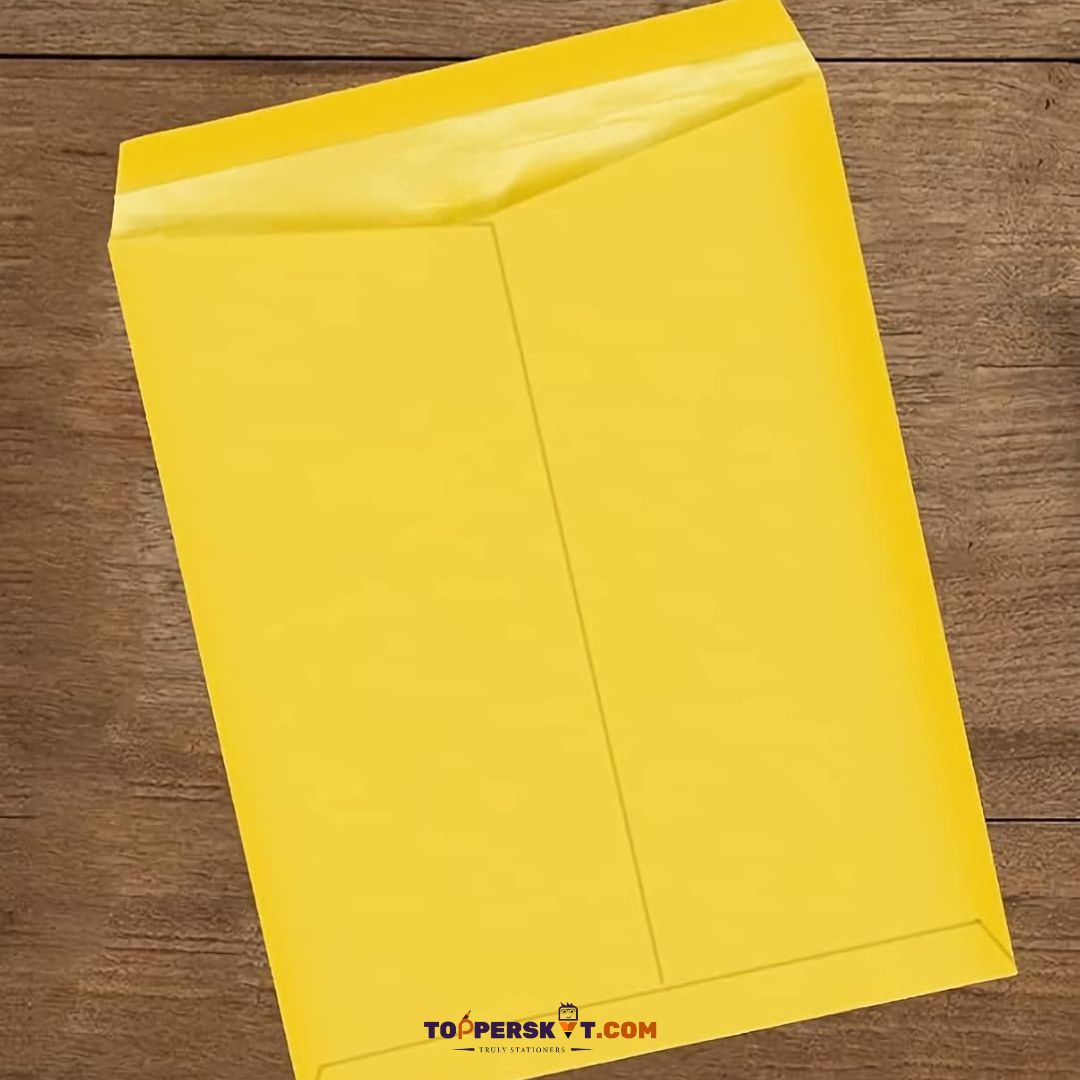 (5 Pcs.) A4 Size Yellow Laminated Envelope