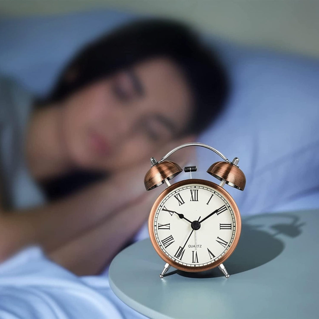 Cute Metal Alarm Clock with Twin Bells for Kids & Students (Pack of 1)