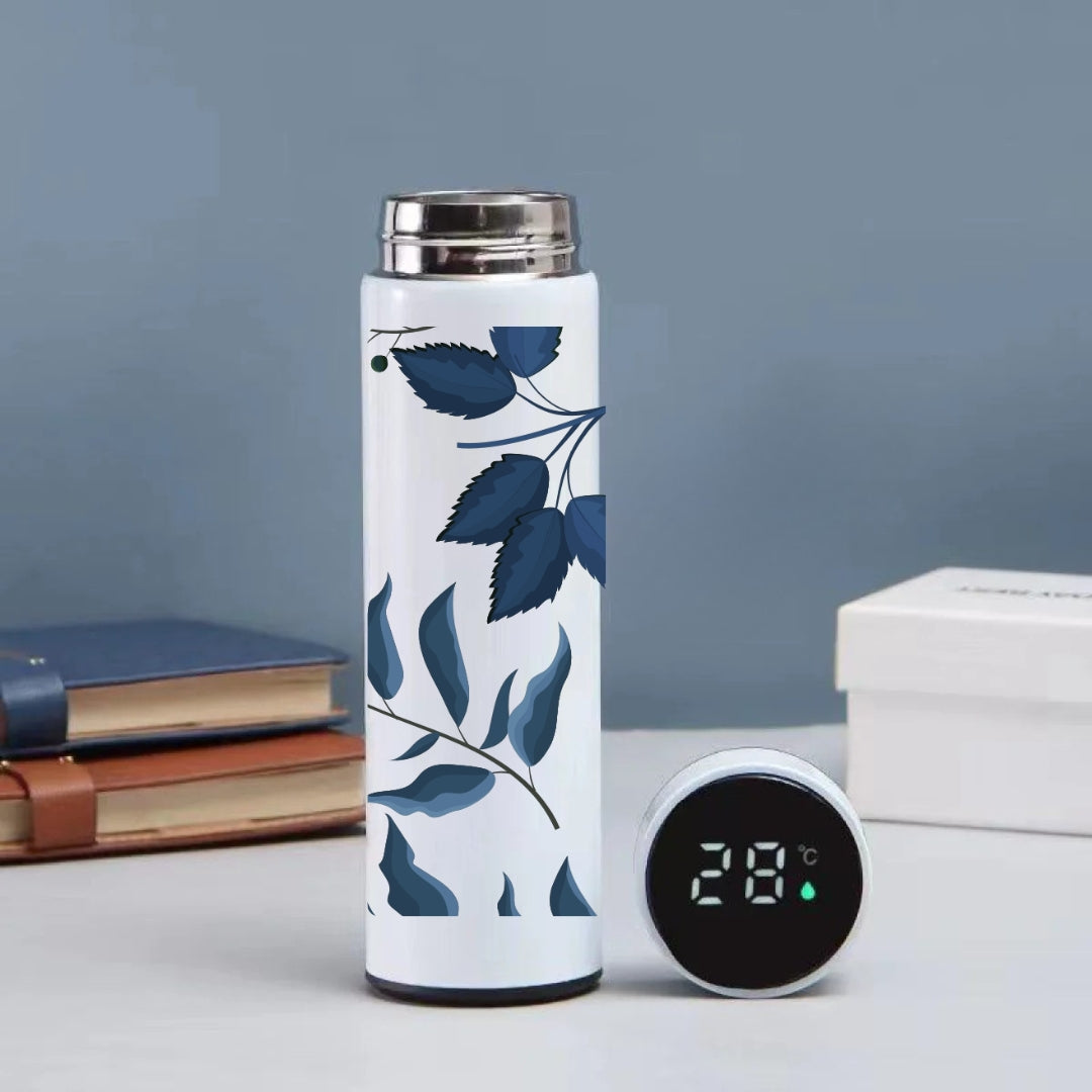 Printed Temperature Water Bottle - 500ml, Metal Bottle with LED Display (Pack of 1)