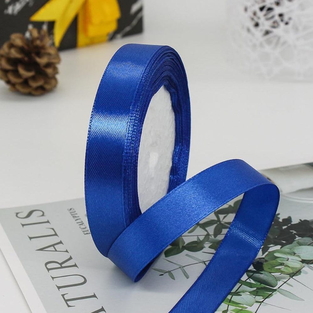 Cloth Ribbon - Blue ( 0.5 inch ) : Perfect for Crafts and Decorations ( Pack of 1 )