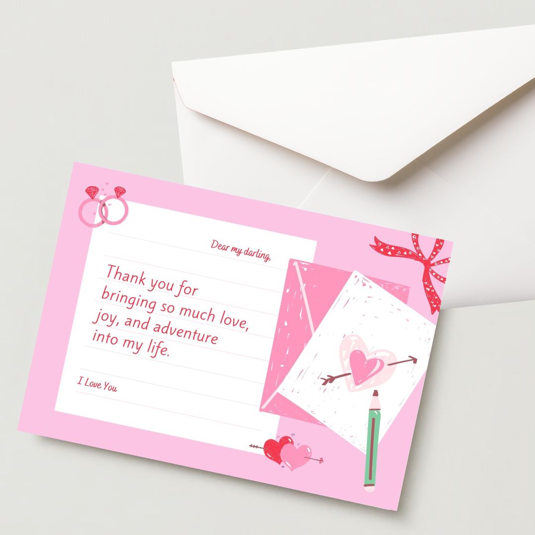 Premium Propose Card - 300 GSM Cold Pressed Paper (Pack of 1)