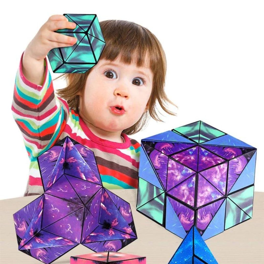 Changeable Magnetic Magic Cube - Endless Creative Possibilities ( Pack of 1 ) - Topperskit LLP