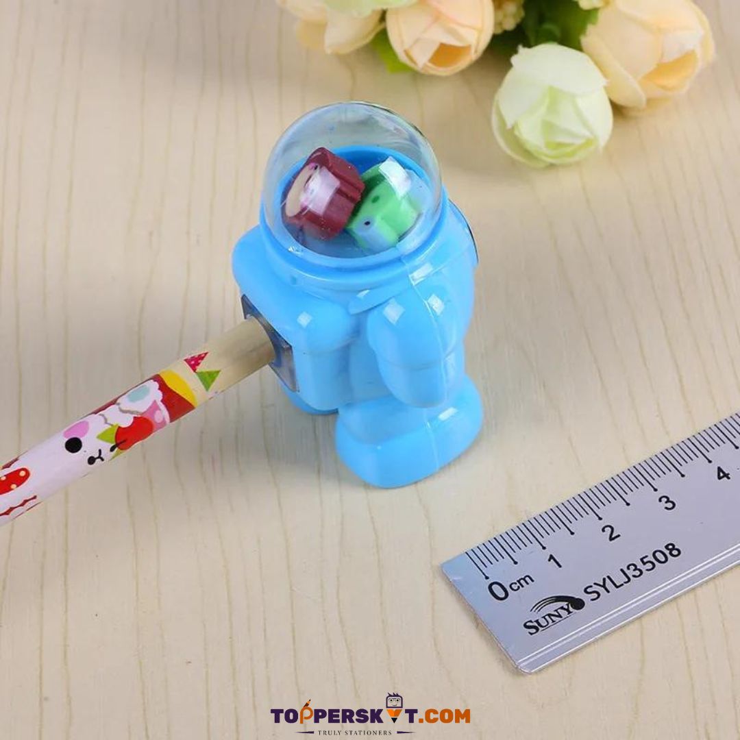 Space Explorer Pencil Sharpener: Portable Astronaut-Inspired Design ( Pack of 1 ) - Topperskit LLP