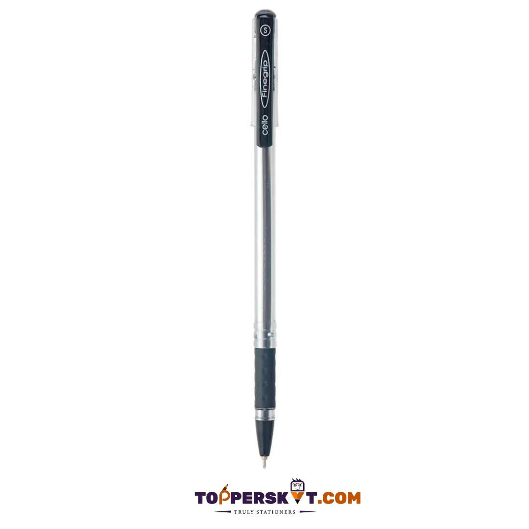 Cello Finegrip Ball Pen – Black : Effortless Writing, Ultimate Comfort ( Pack of 5 ) - Topperskit LLP