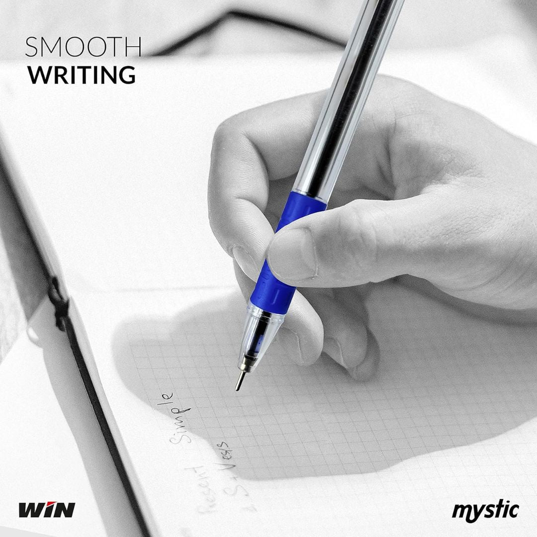Win Mystic Ball Pen – Blue: Elegance and Comfort in Every Stroke ( Pack of 5 ) - Topperskit LLP
