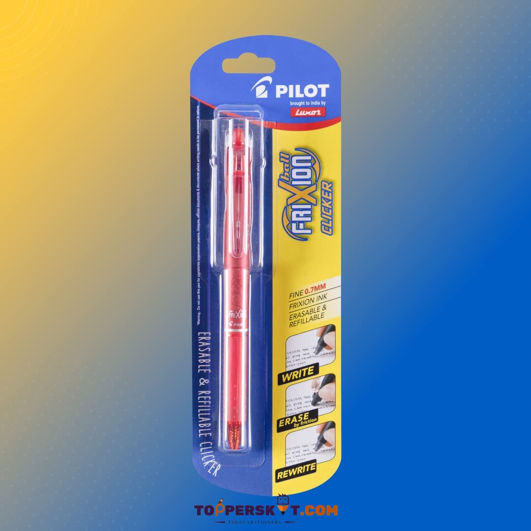 Pilot Frixon Erasable Roller Ball Pen – Red : Write, Erase, Repeat with Innovative Thermo-Sensitive Ink ( Pack of 1 ) - Topperskit LLP