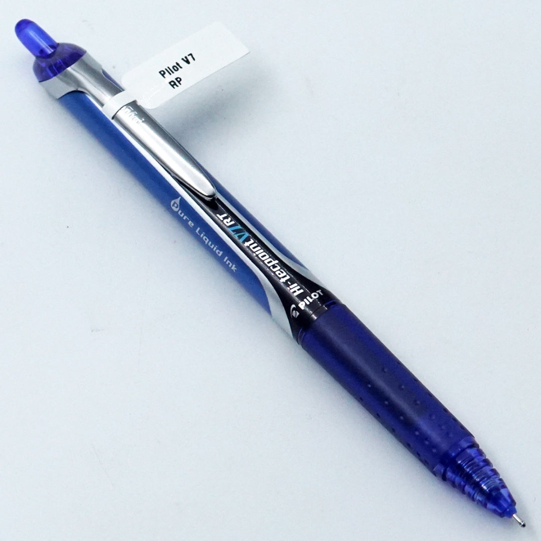 Pilot Hi-Tecpoint V7RT Retractable & Refillable Roller Ball Pen – 0.7mm Fine Blue (Pack of 1)