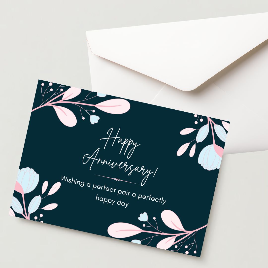 Premium Anniversary Greeting Card with Envelope 300 GSM Cold-Pressed Paper (Pack of 1)