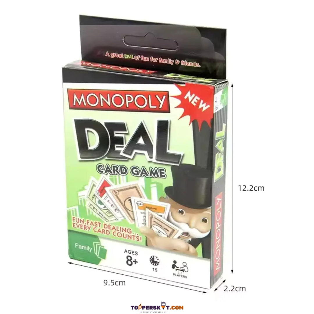 Monopoly Deal Card Game Fast Dealing Fun Card 108 Deal Cards with Instructions (Pack of 1)