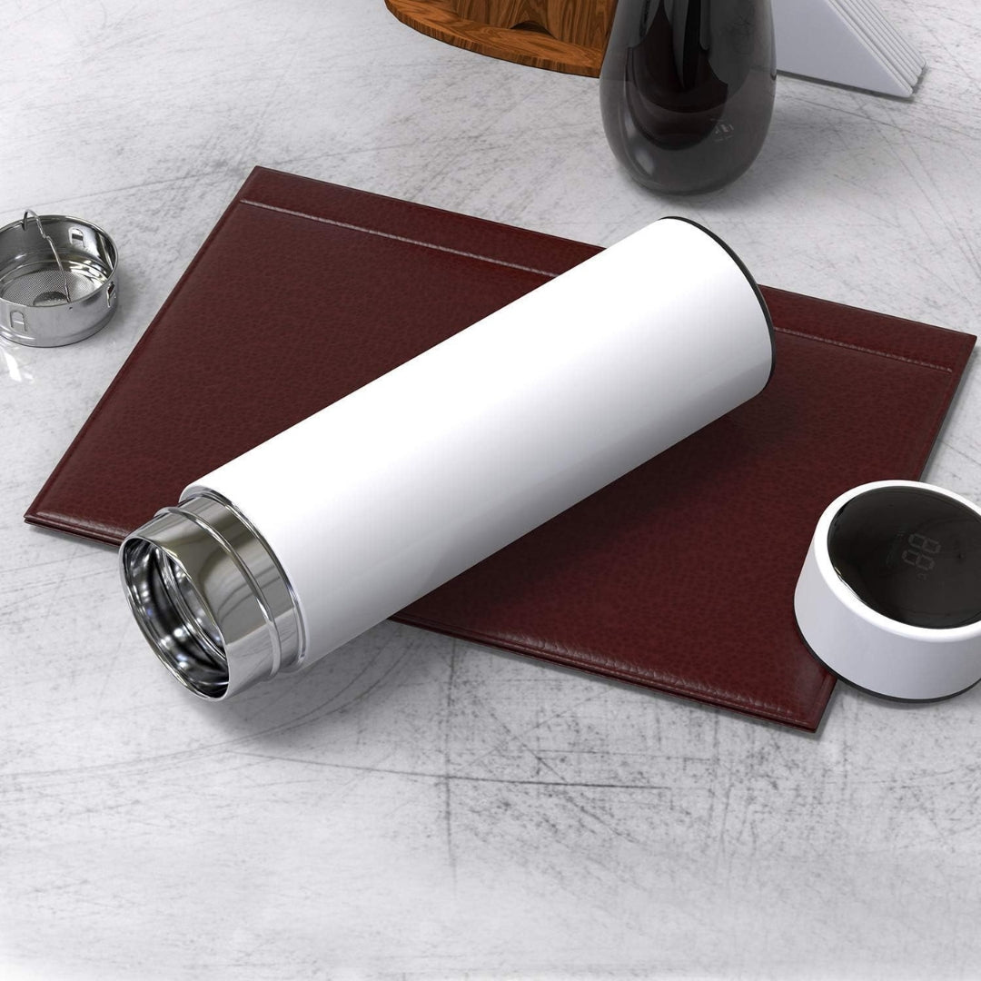 Printed Temperature Water Bottle - 500ml, Metal Bottle with LED Display (Pack of 1)