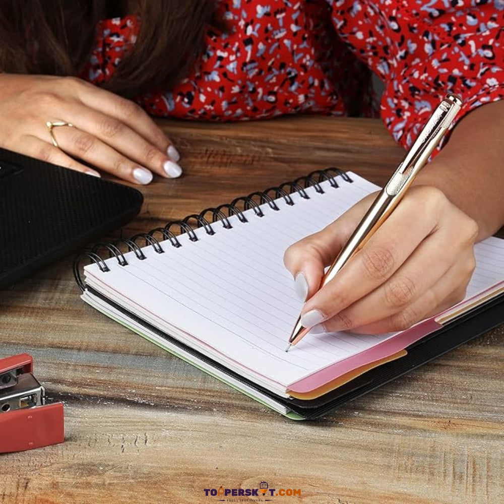 Unomax Lumina Jet Ink Metal Body Pen - Blue Ink Precision Writing (Pack of 1)