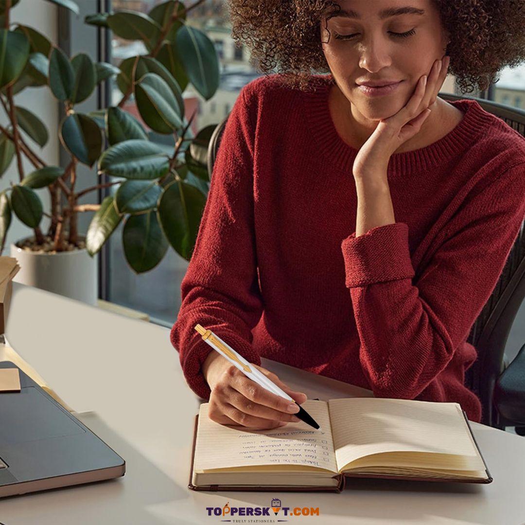 Parker Latitude Shiny Chrome Ball Pen- Blue (Pack of 1)