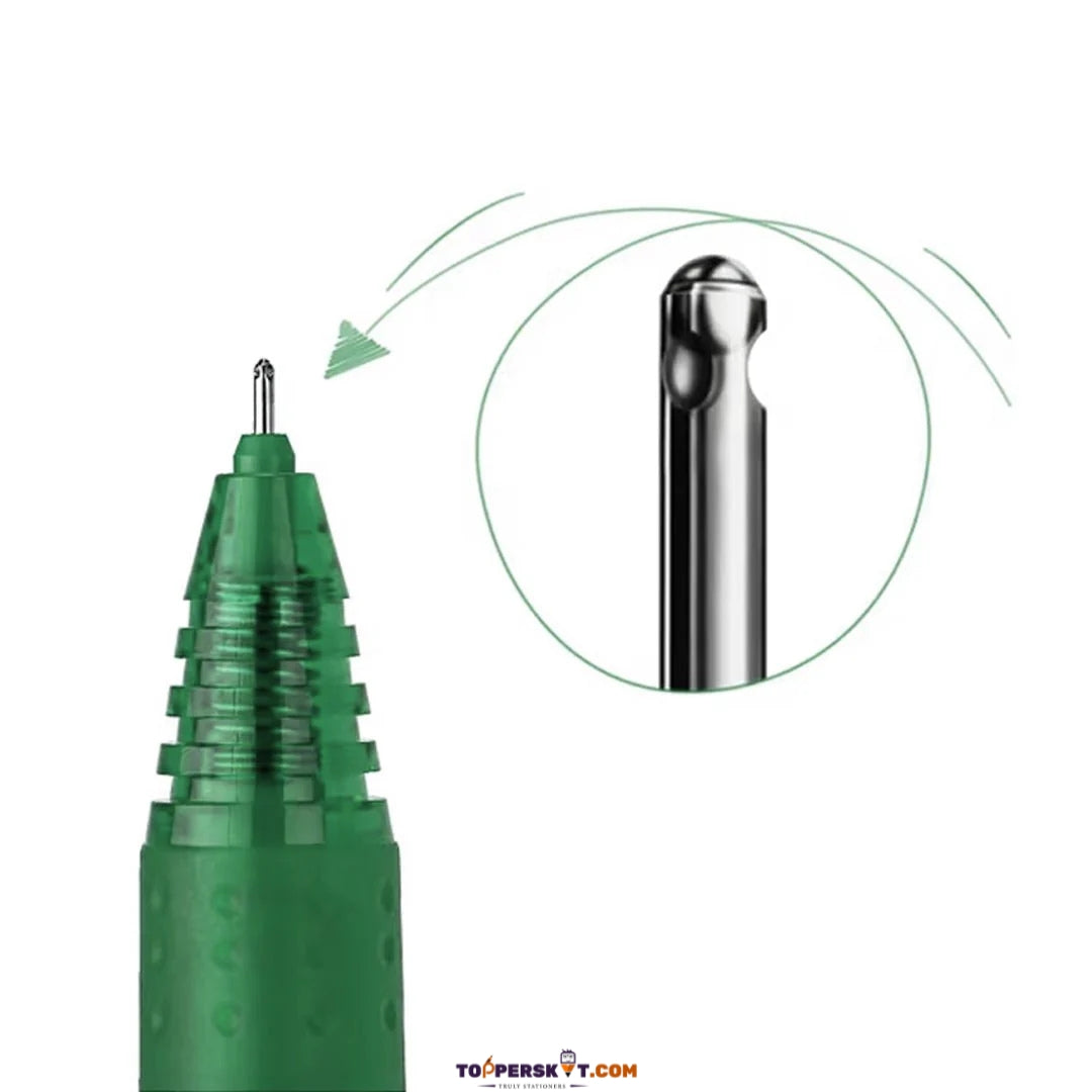 Pilot Hi-Tecpoint V5RT Retractable & Refillable Roller Ball Pen – Green (Pack of 1)