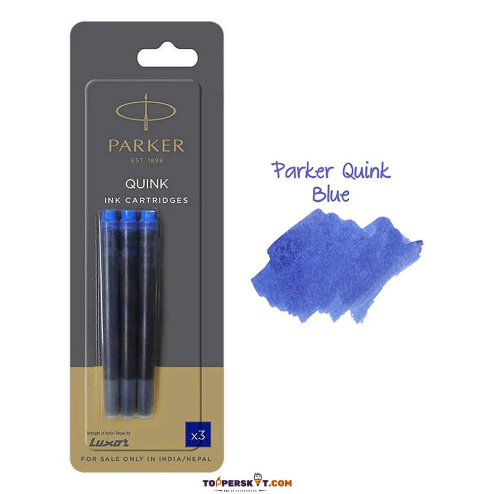 Parker Quink Ink Cartridges - Blue (Pack of 3)