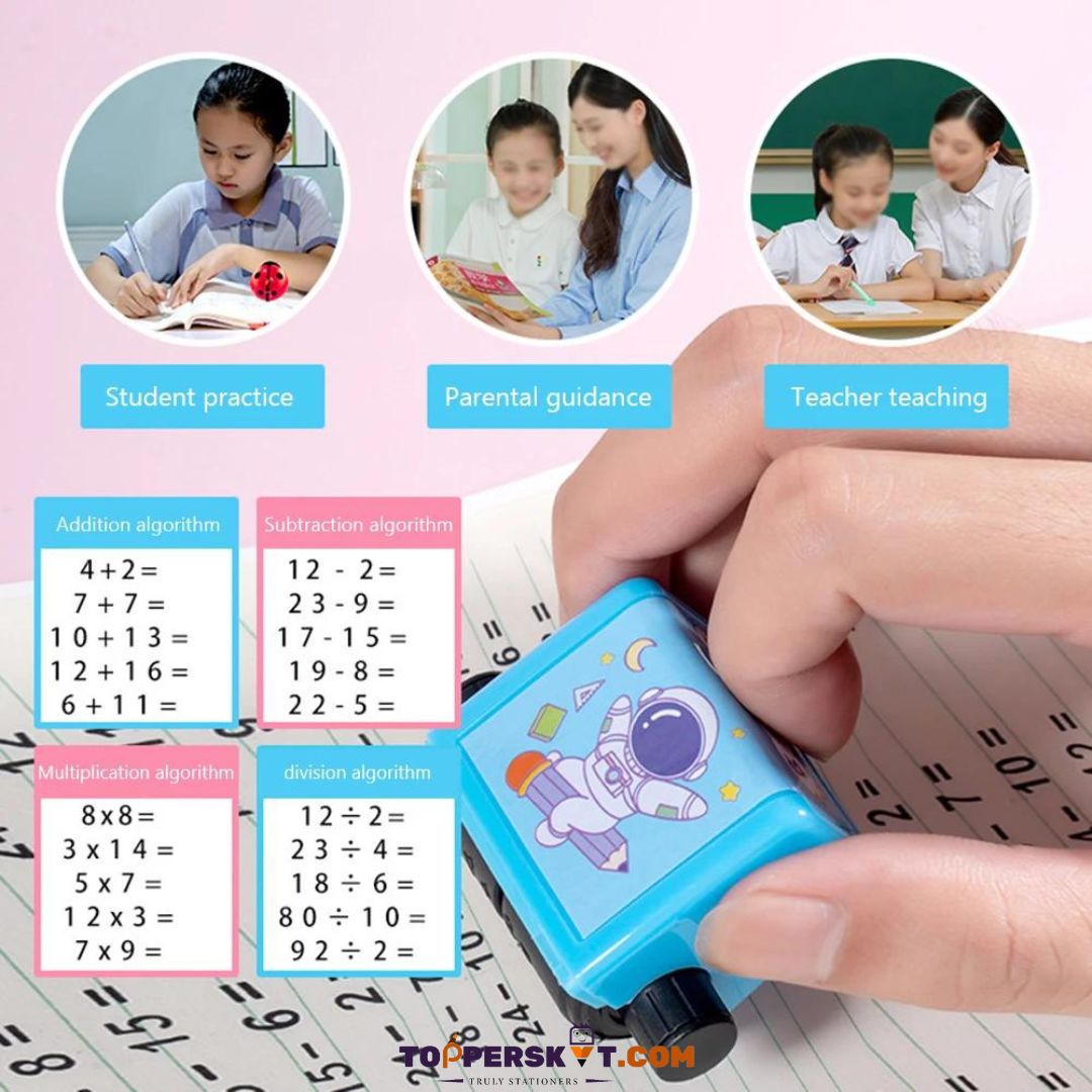 Math Magic Roller Stamp: Educational Fun in Every Roll! ( Pack of 1 ) - Topperskit LLP