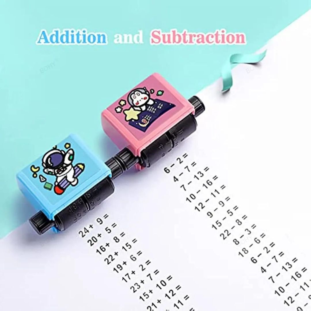 Math Magic Roller Stamp: Educational Fun in Every Roll! ( Pack of 1 ) - Topperskit LLP