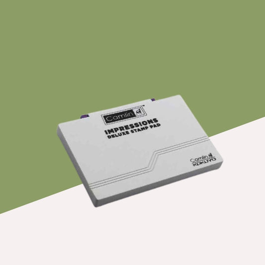 Camlin Impressions Deluxe Stamp Pad- Small, Violet : Durable Plastic, Smudge-Free, and Instant Drying for Sharp and Long-Lasting Impressions ( Pack of 1 ) - Topperskit LLP