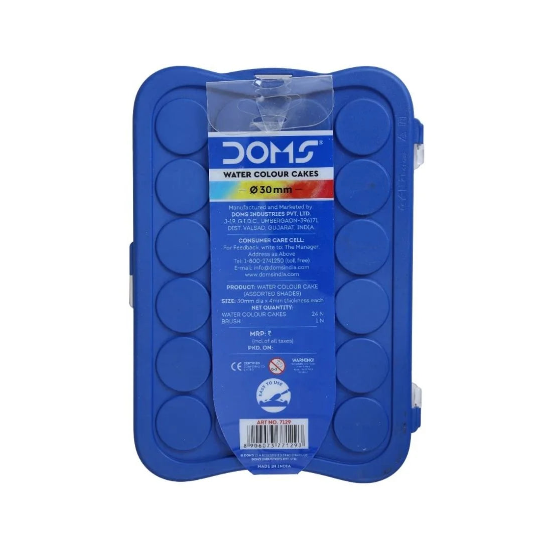 Doms Water Color Cakes: Elevate Your Artistic Expression ( Pack Of 24 ) - Topperskit LLP