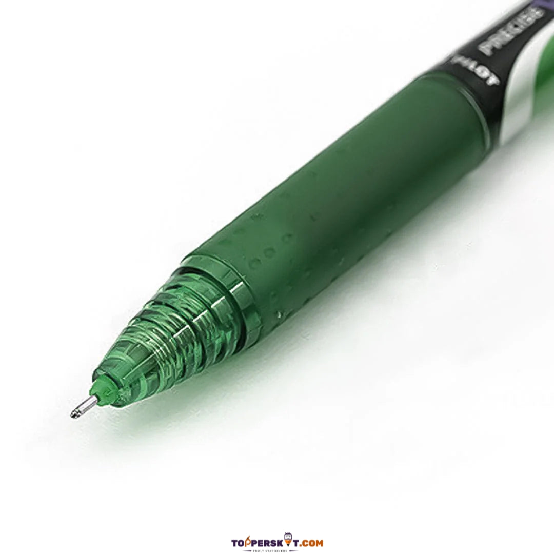 Pilot Hi-Tecpoint V5RT Retractable & Refillable Roller Ball Pen – Green (Pack of 1)