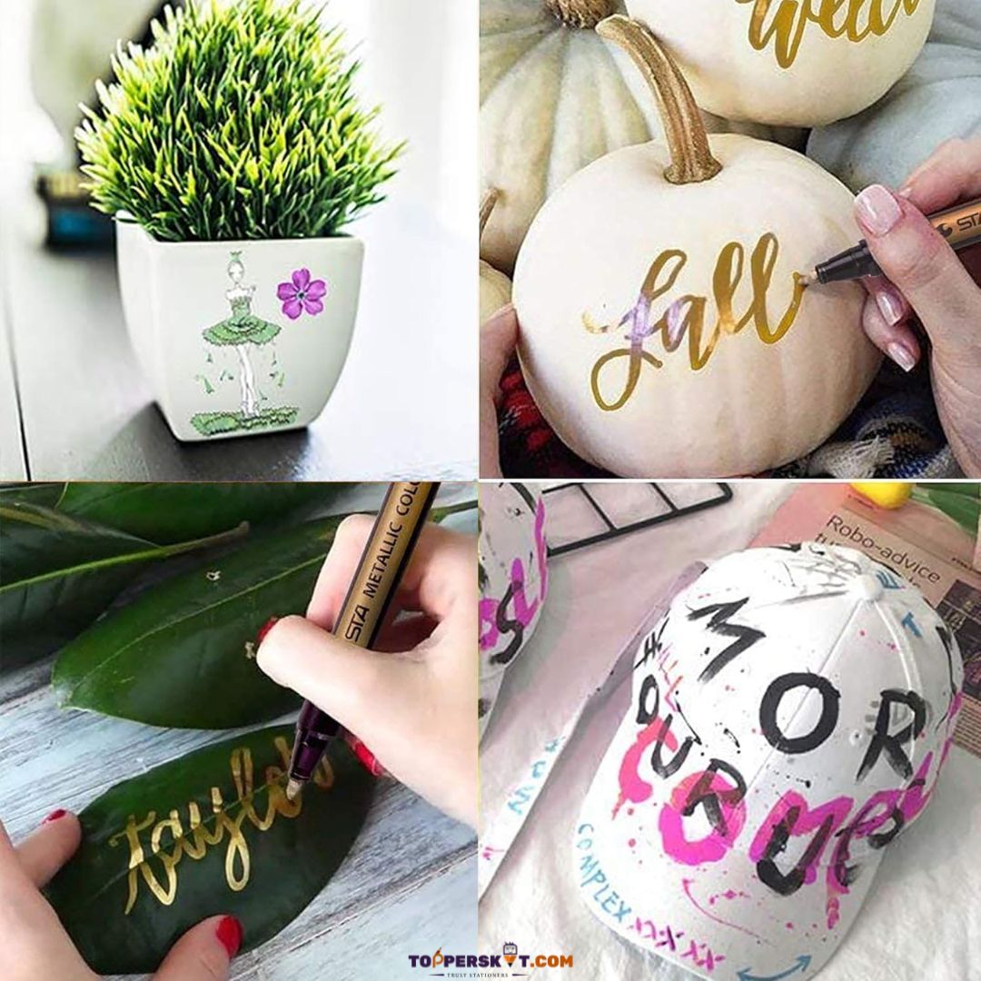 Metallic Color Marker Pen Bullet Tip (Pack of 10)