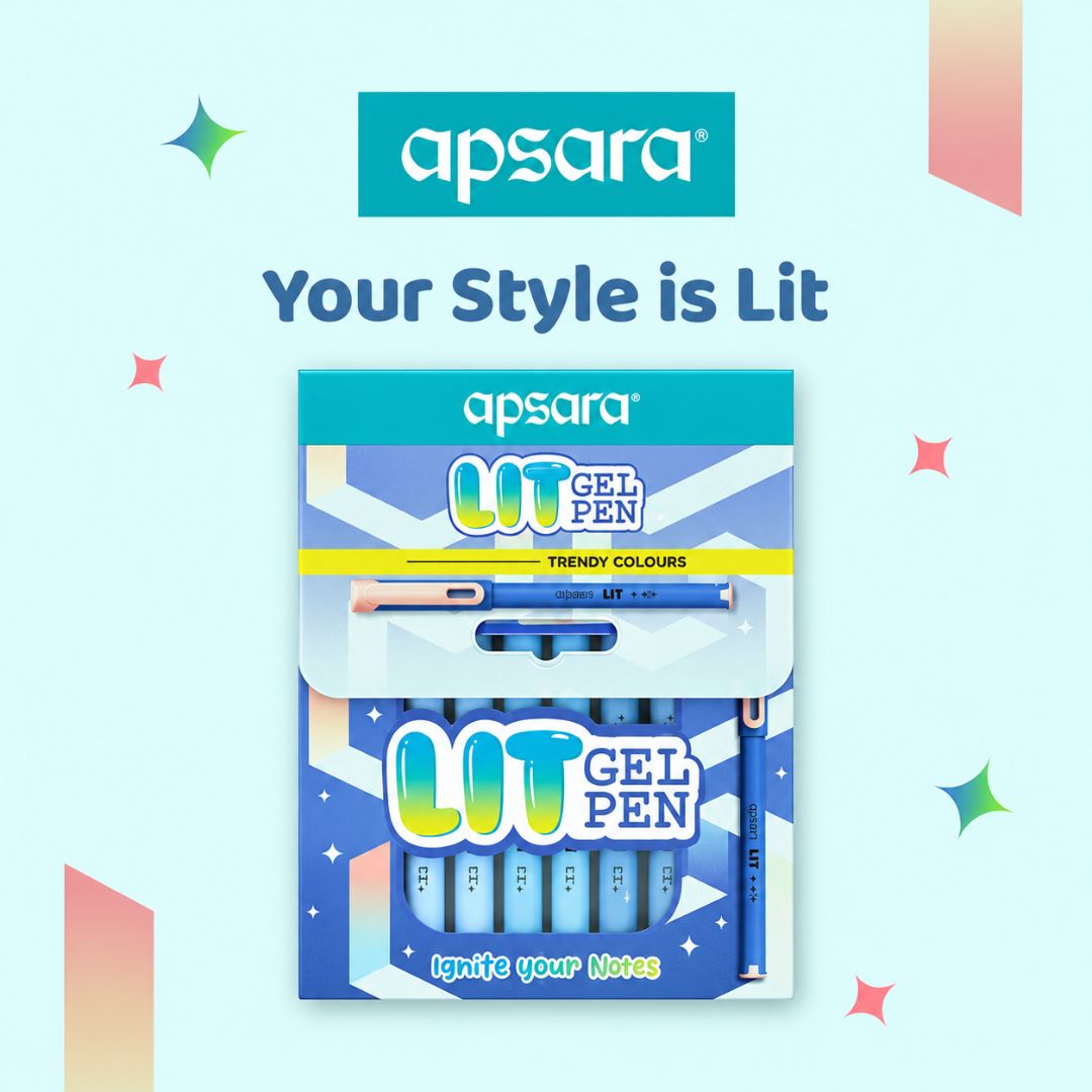 Close-up of Apsara LIT Gel Pen Blue