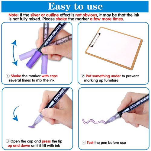 Outline Pen Pigment Gel Ink – Waterproof, UV Resistant, Exceptional Coverage (Set Of 12)