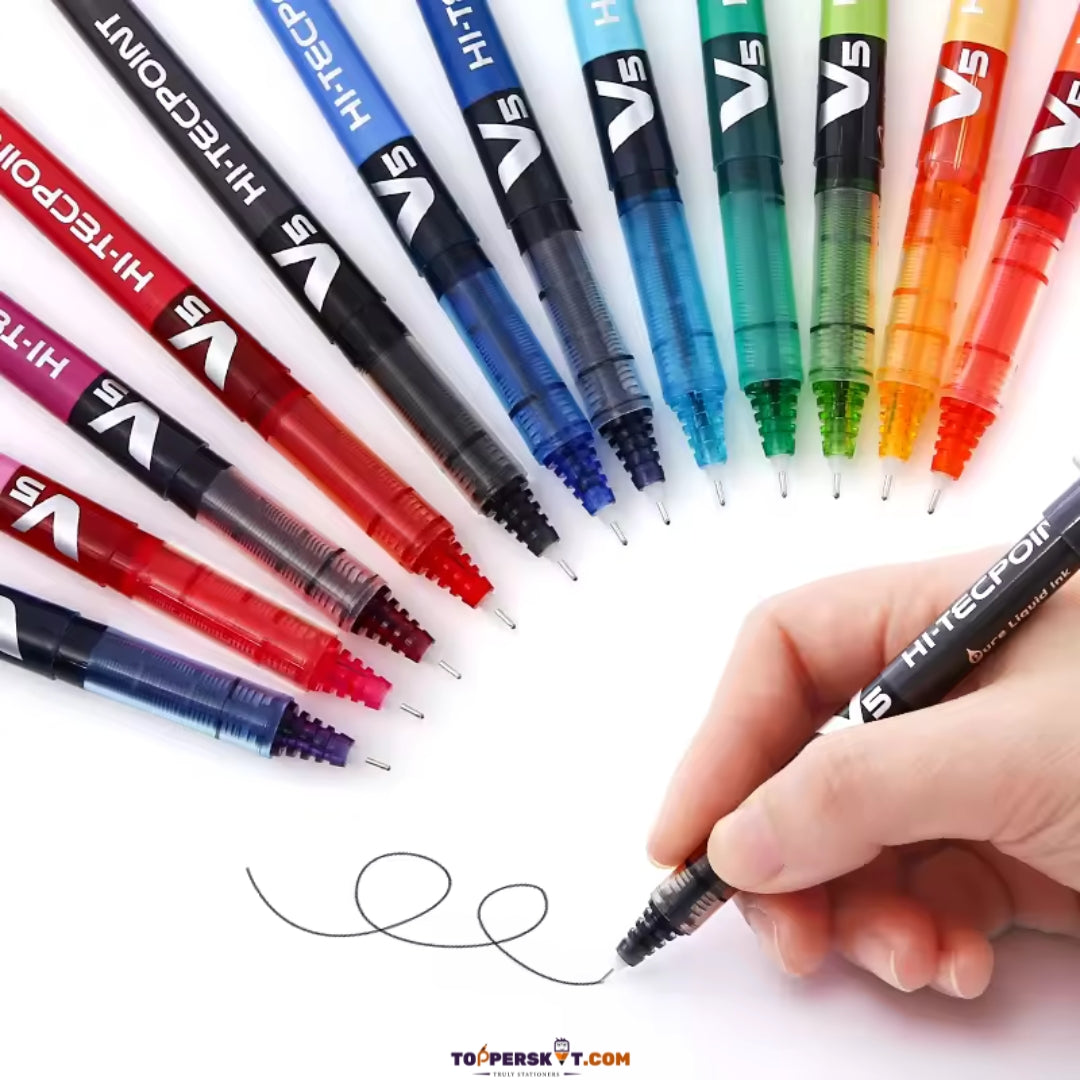 Pilot Hi-Tecpoint V5 Rainbow 0.5mm Pen (Pack of 12)