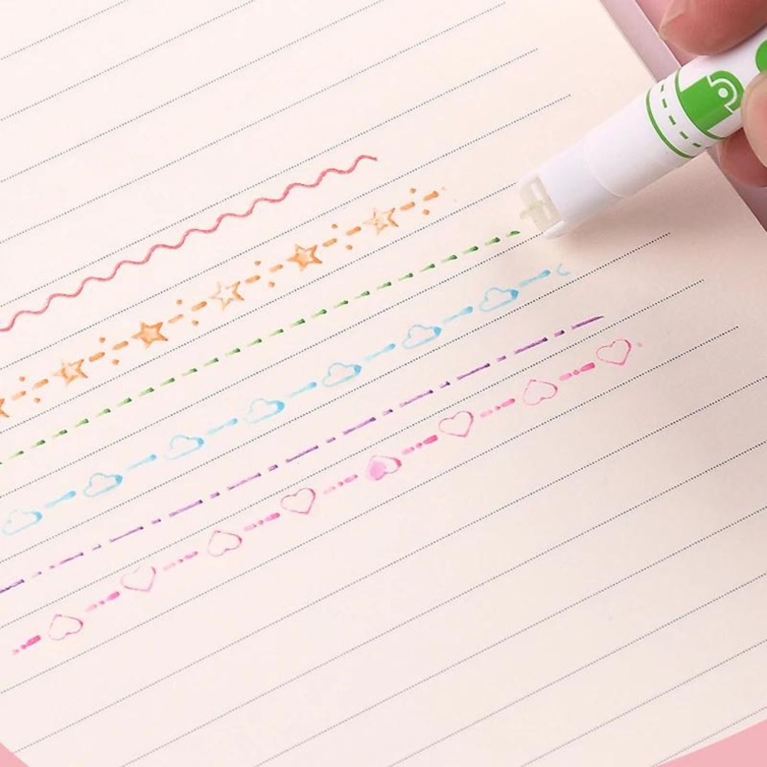 Creative Curve Highlighter Pen Set ( Pack of 6 )