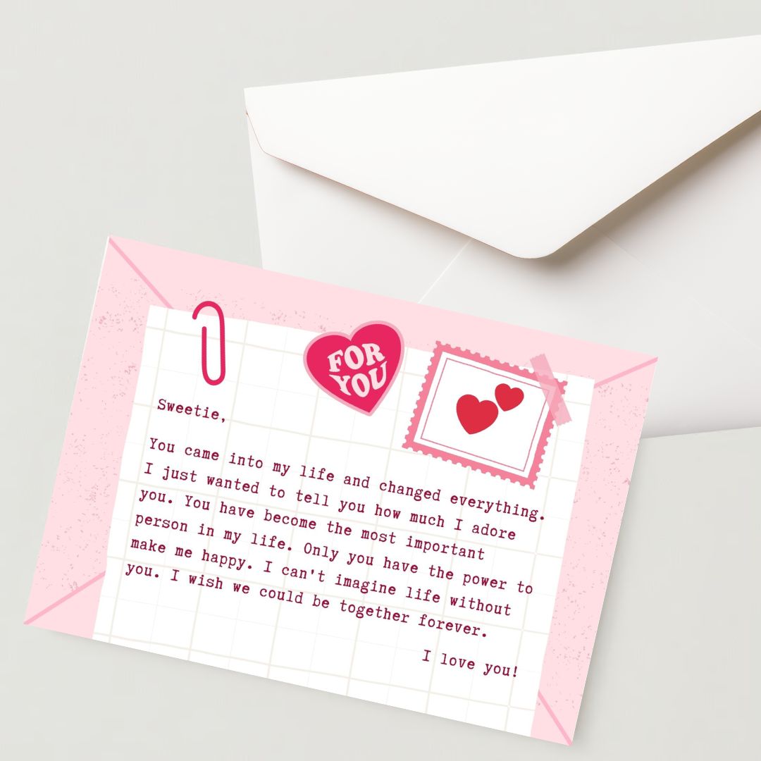 Premium Propose Card - 300 GSM Cold Pressed Paper (Pack of 1)