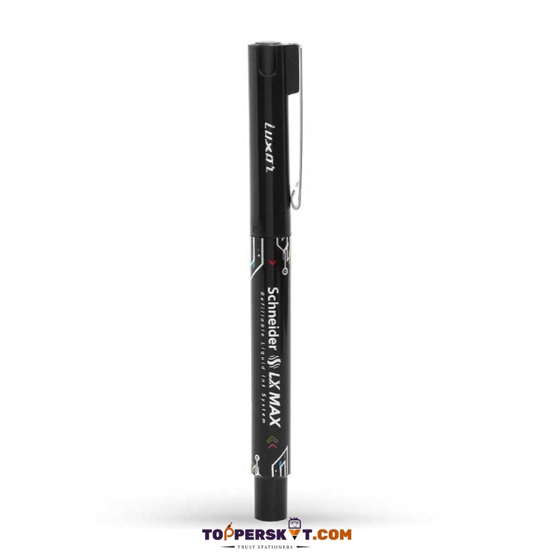 LX MAX Refillable Liquid Ink Roller Pen - Black ( Pack of 1 )