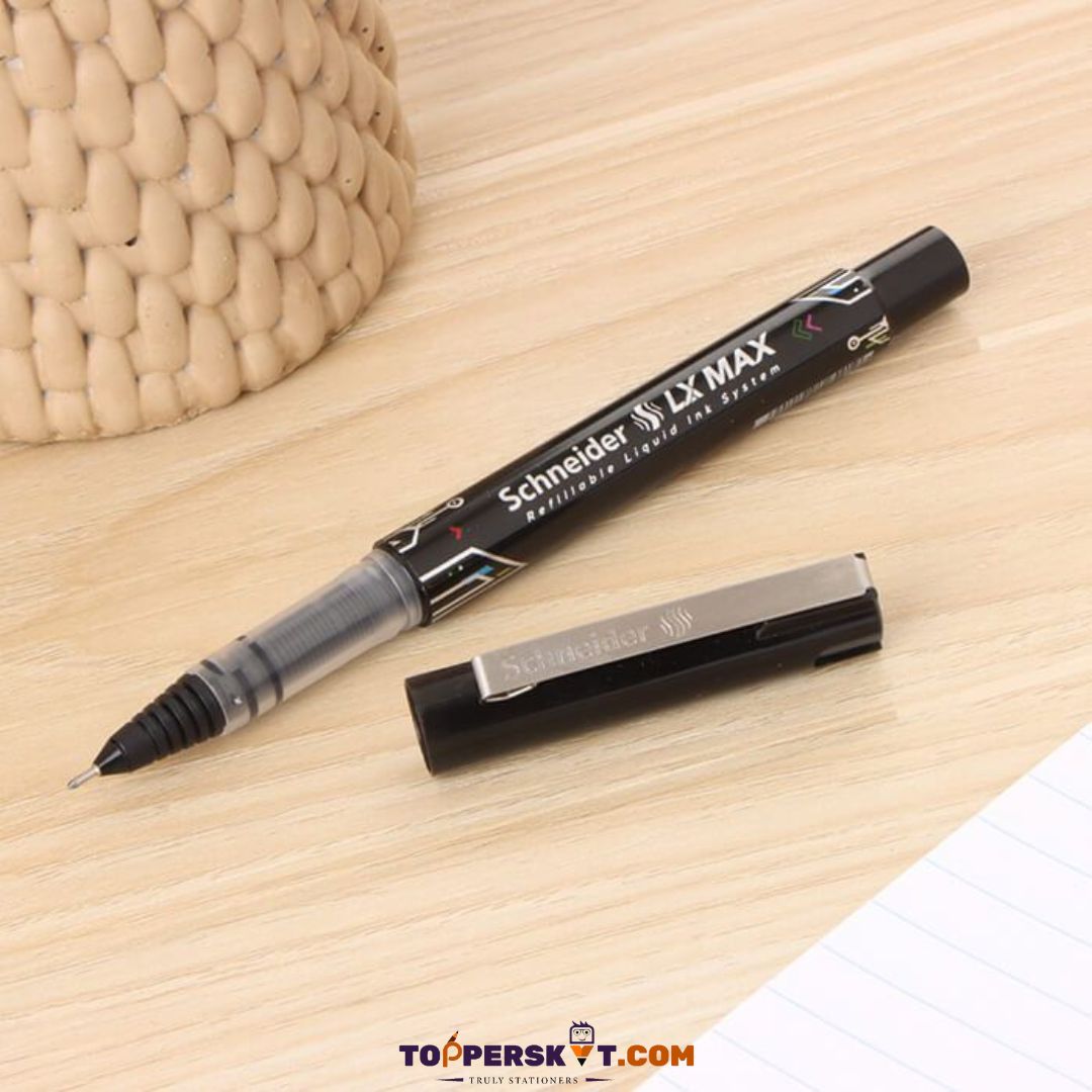 LX MAX Refillable Liquid Ink Roller Pen - Black ( Pack of 1 )