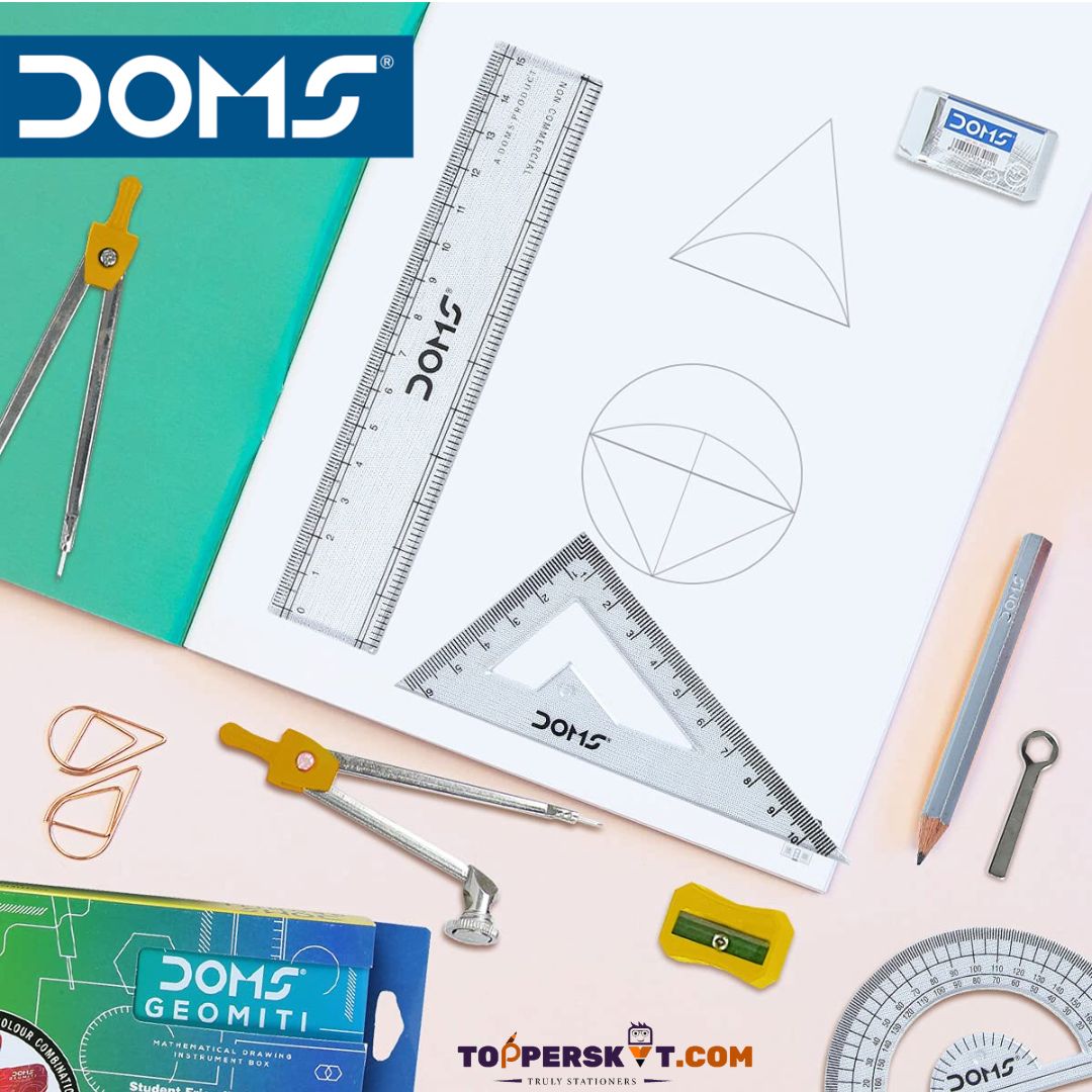 Doms Geomiti Mathematical Drawing Instrument Box: Precision in Premium Tin ( Pack Of 1 ) - Topperskit LLP