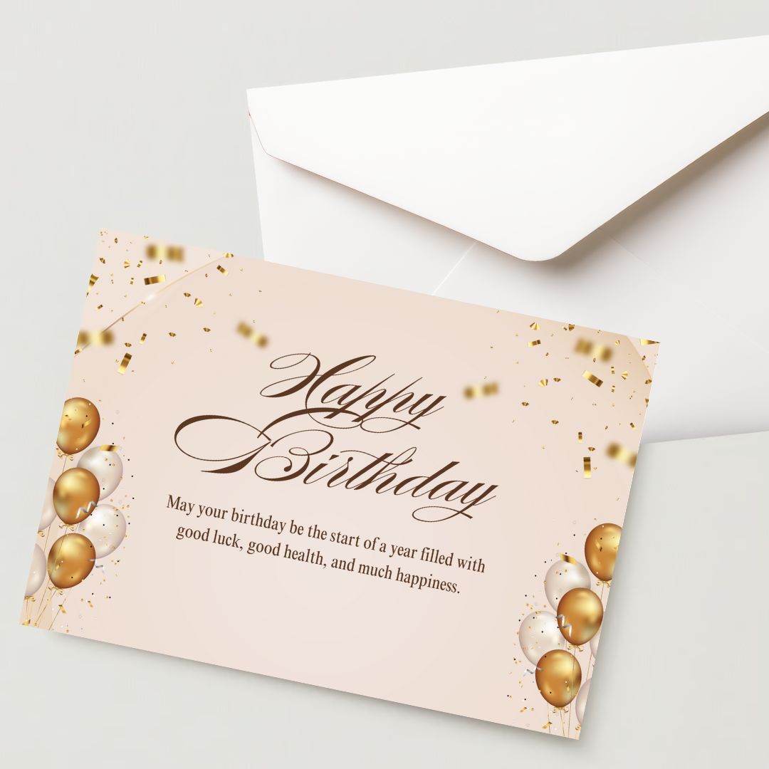 Premium Birthday Card with Envelope 300 GSM Cold-Pressed Paper (Pack of 1)