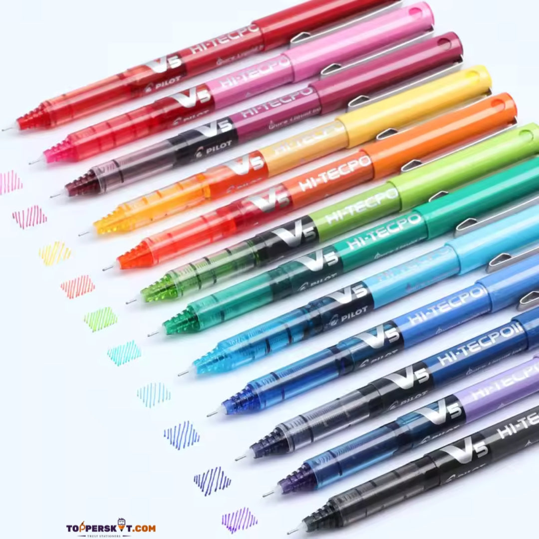 Pilot Hi-Tecpoint V5 Rainbow 0.5mm Pen (Pack of 12)