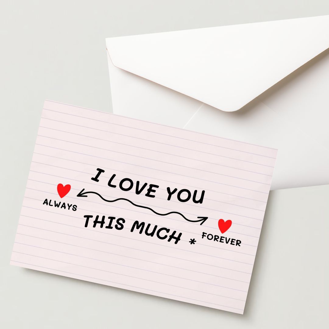 Premium Propose Card - 300 GSM Cold Pressed Paper (Pack of 1)