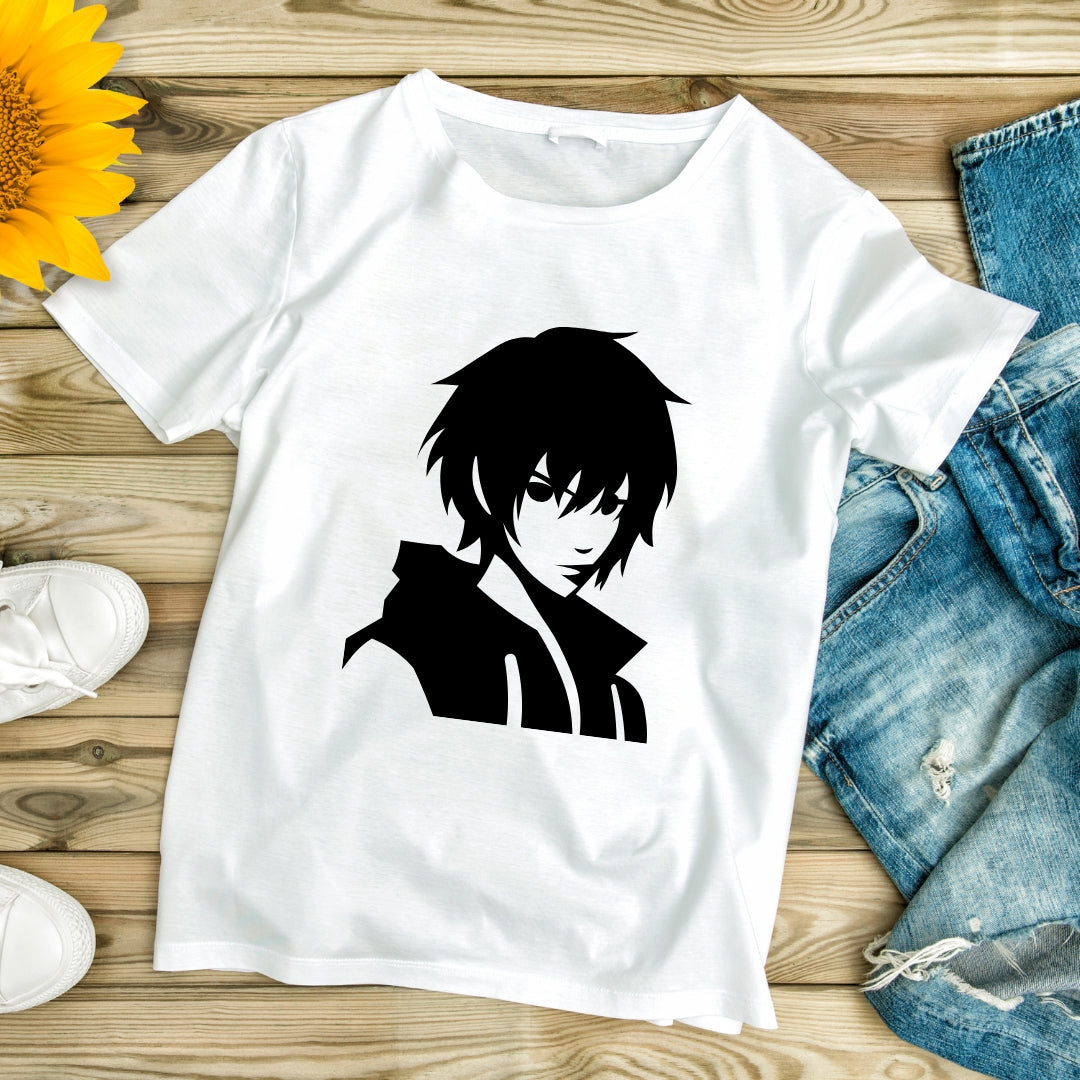 White Printed T-Shirt – Stylish & Comfortable - Size: Small (Pack f 1)