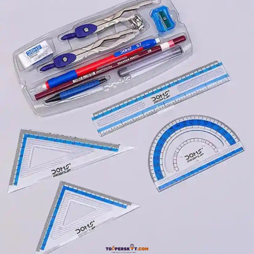 Doms Geoflip Mathematical Instrument Box – Complete Geometry Set (Pack of 1)