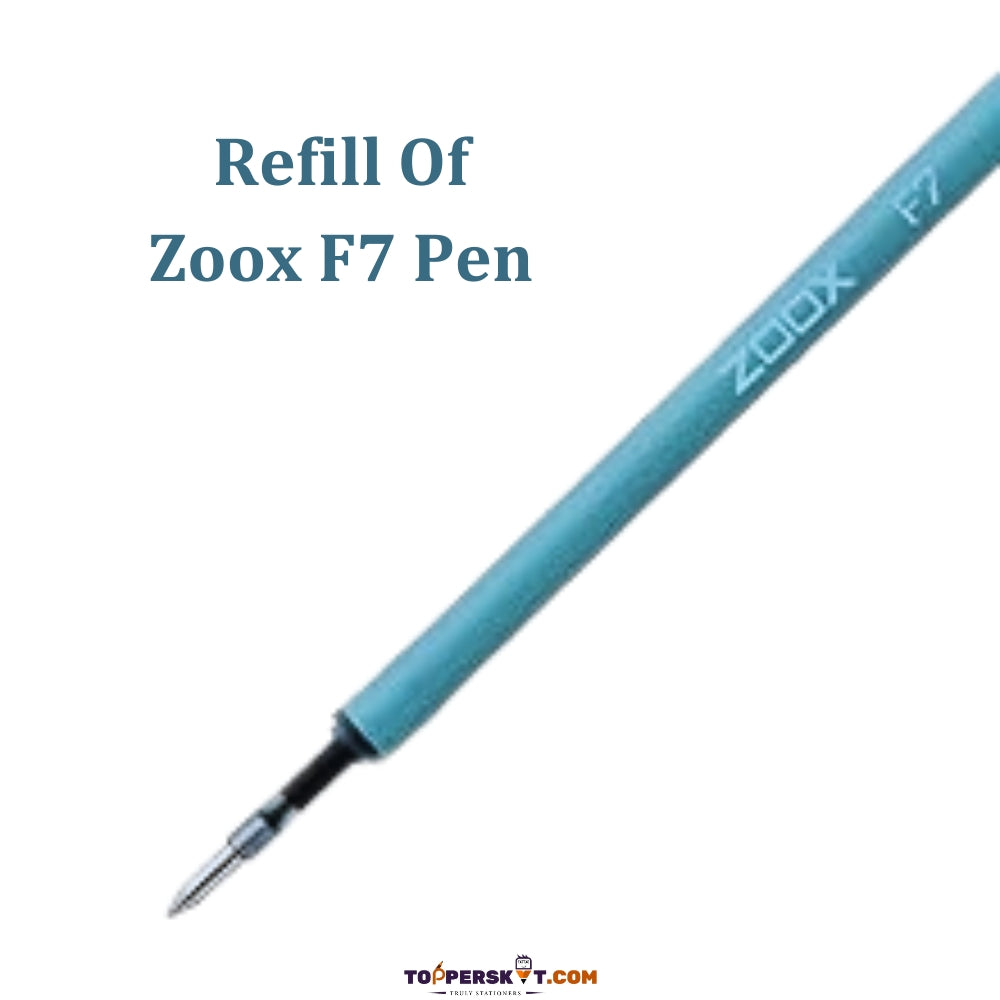 (5 Pcs.) Zoox F7 Pen Refill -Blue Ink, Smooth Writing With High-Quality Refills