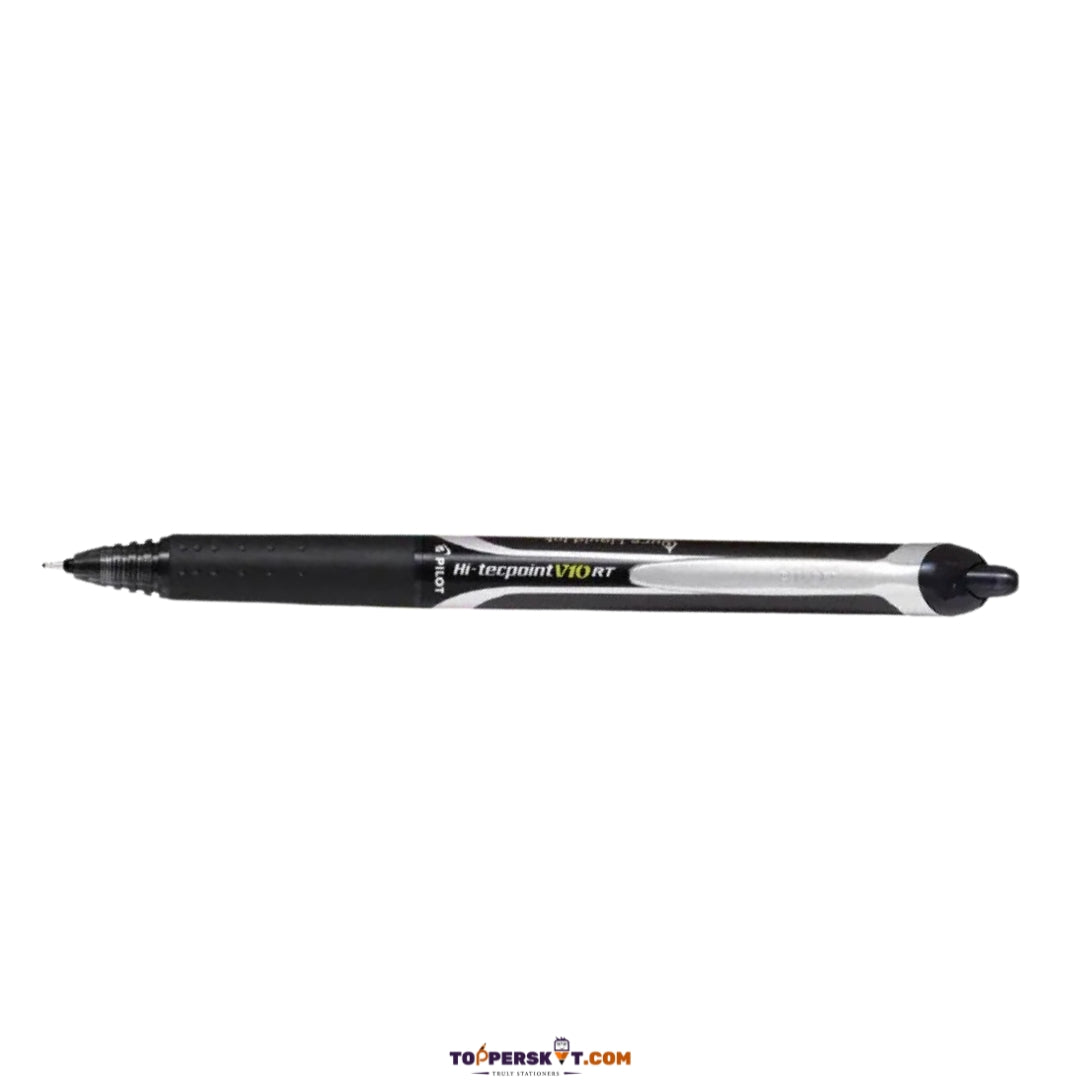 Pilot Hi-Tecpoint V10 RT Roller Ball Pen – 1.0mm Medium Tip Black Ink (Pack of 1)