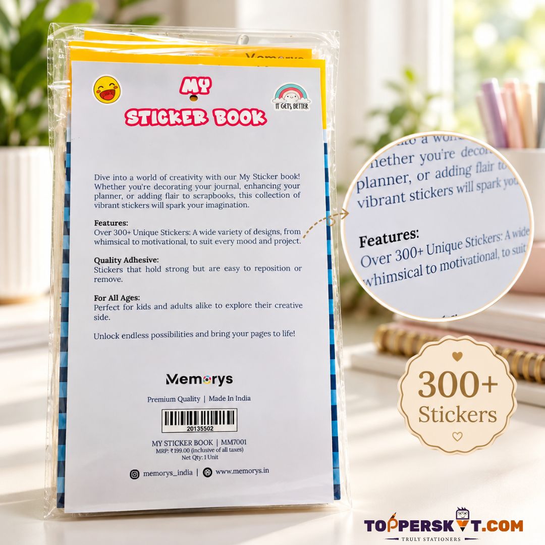 Memorys My Sticker Book Assorted 300+ Stickers (Pack Of 1)