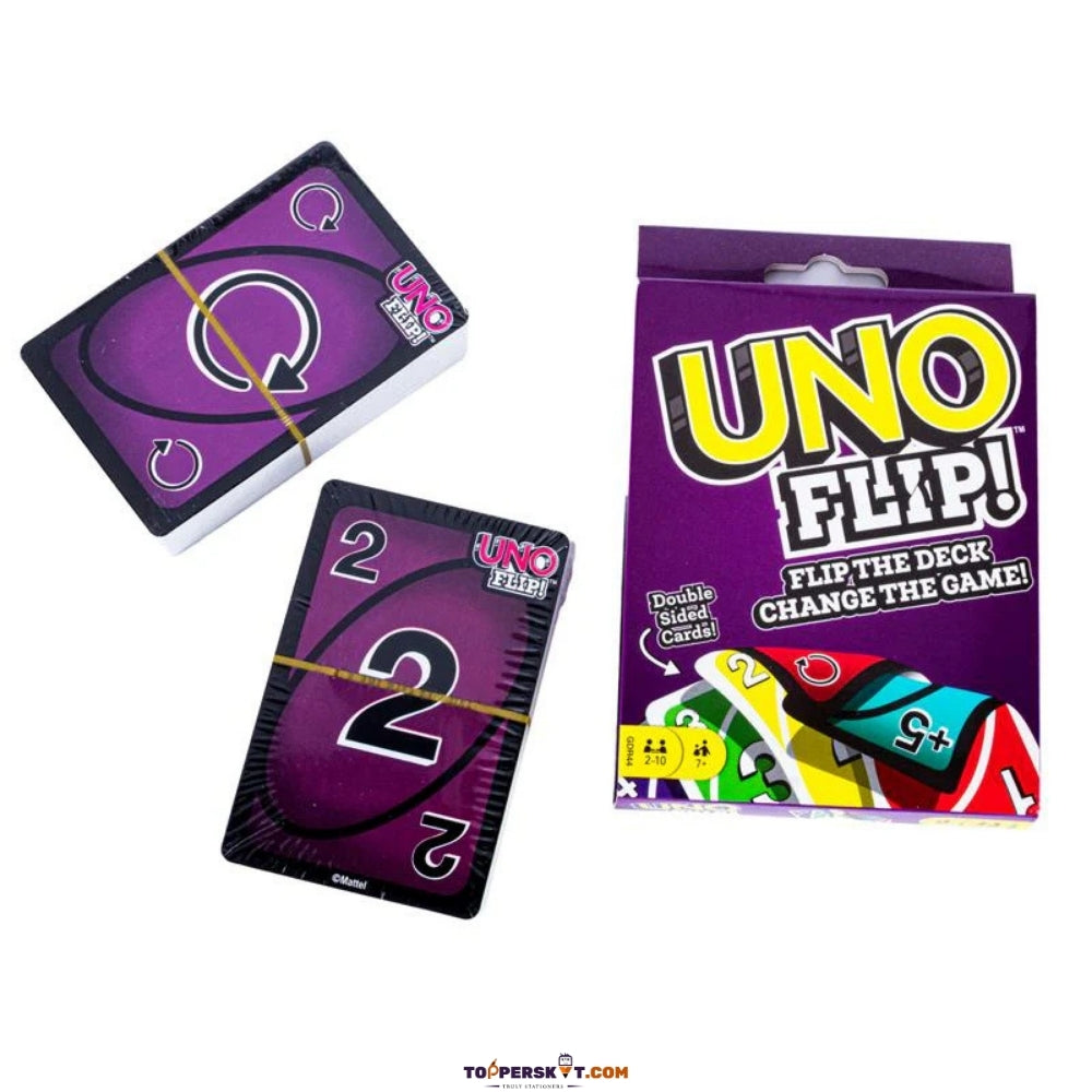 UNO Flip Double-Sided Plain Card Game Exciting Twist on Classic (Pack of 1)