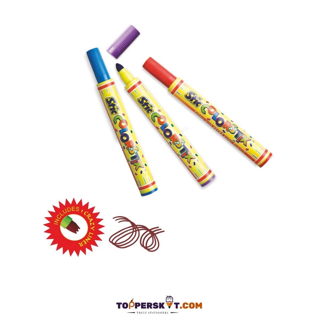 Stic Jumbo Colour Sketch Pens: Vivid Shades for Artistic Expression ( Pack Of 24 ) - Topperskit LLP