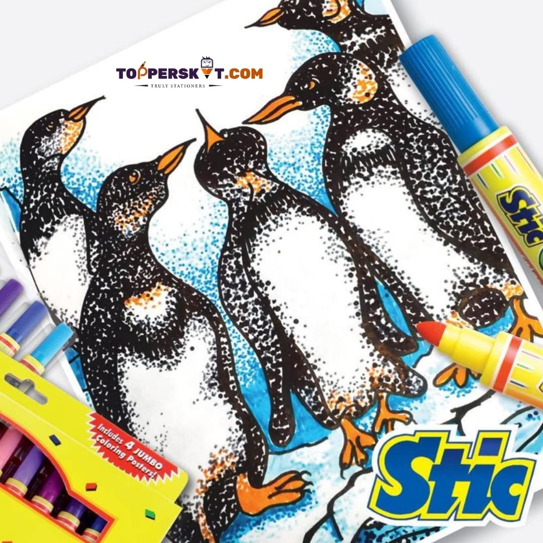 Stic Jumbo Colour Sketch Pens: Vivid Shades for Artistic Expression ( Pack Of 24 ) - Topperskit LLP