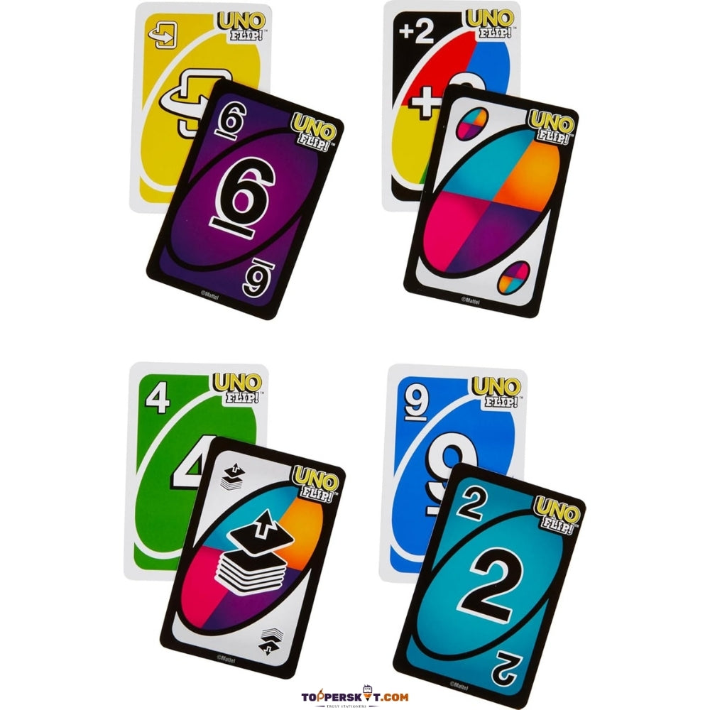 UNO Flip Double-Sided Plain Card Game Exciting Twist on Classic (Pack of 1)